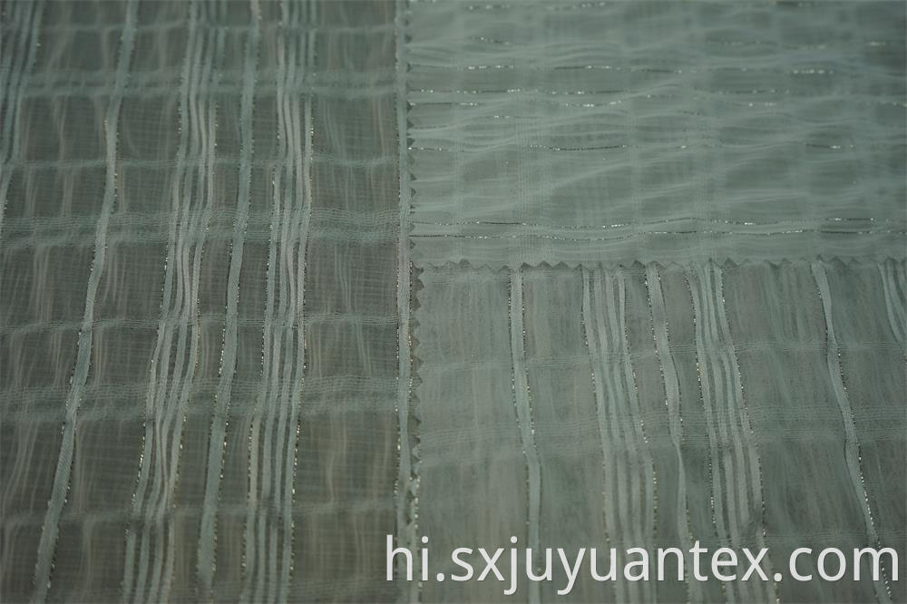 Silver Lurex Sripe Dobby Fabric
